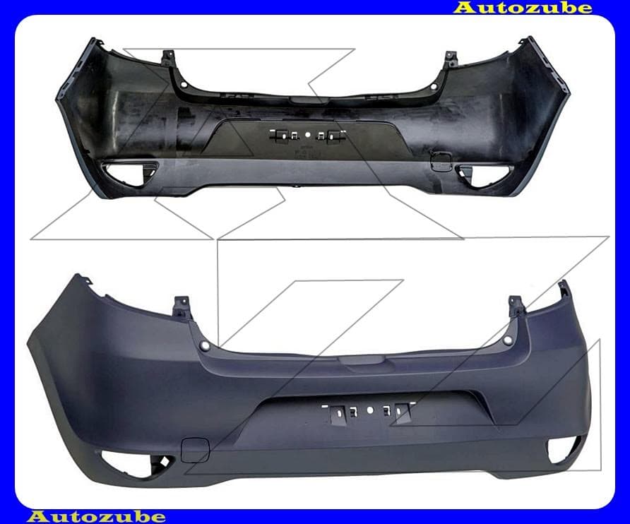 Hátsó lökhárító alapozott Hátsó lökhárító alapozott