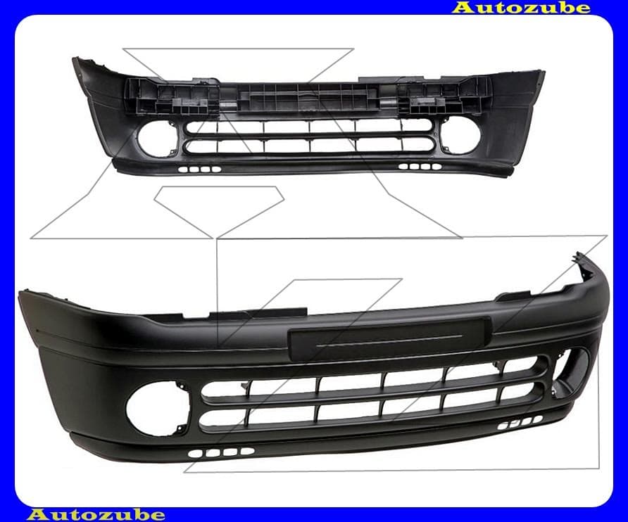 Első lökhárító ködlámpás, fekete Első lökhárító ködlámpás, fekete