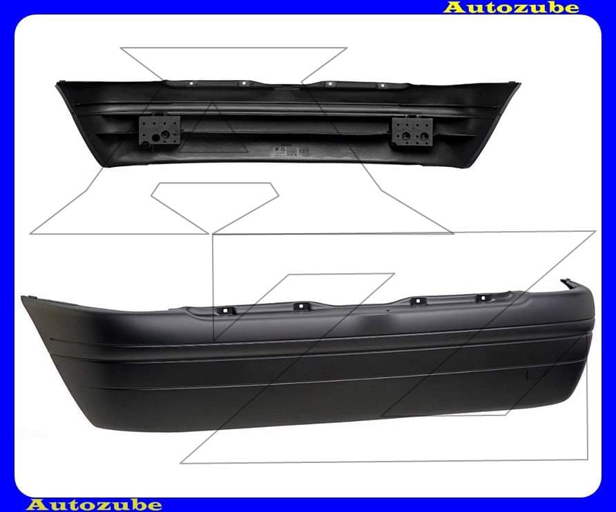 Hátsó lökhárító fekete Hátsó lökhárító fekete