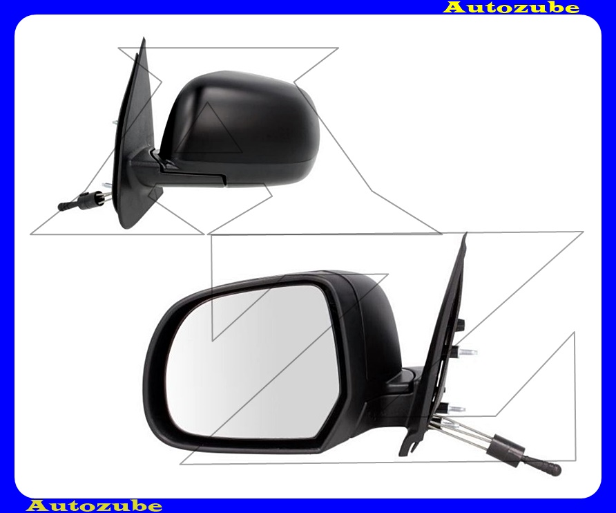 Visszapillantó tükör bal, manuális, domború tükörlappal, fényezhető borítással Visszapillantó tükör bal, manuális, domború tükörlappal, fényezhető borítással