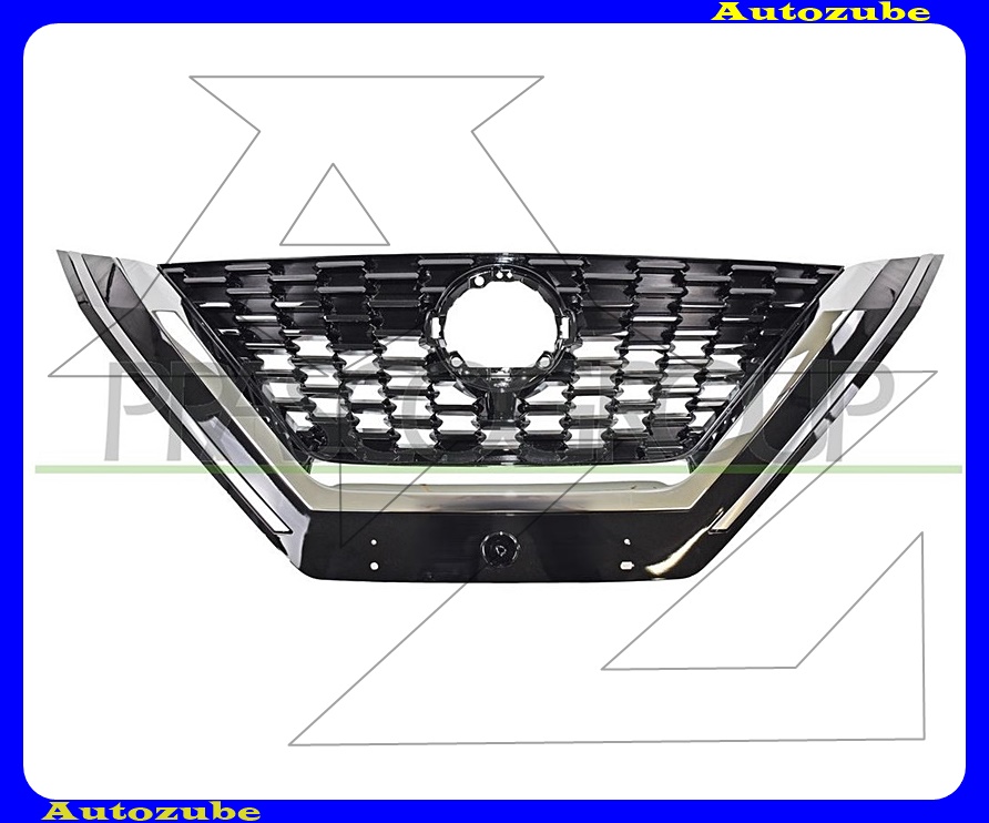 Hűtődíszrács festett fekete, krómdíszléccel Hűtődíszrács festett fekete, krómdíszléccel