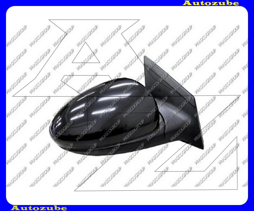 Visszapillantó tükör jobb, elektromos, fűthető-domború tükörlappal, fekete borítással /RENDELÉSRE/ Visszapillantó tükör jobb, elektromos, fűthető-domború tükörlappal, fekete borítással /RENDELÉSRE/