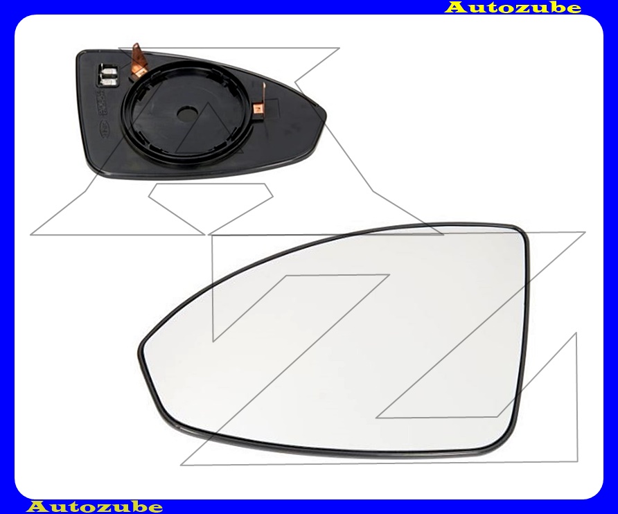 Visszapillantó tükörlap bal, fűthető-domború (tartólappal) Visszapillantó tükörlap bal, fűthető-domború (tartólappal)