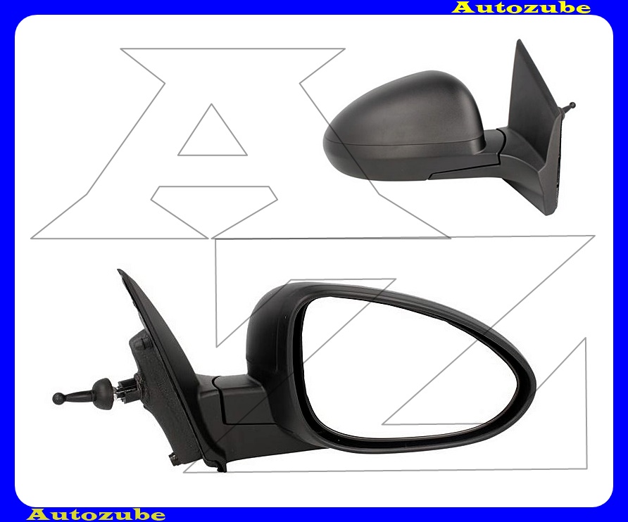 Visszapillantó tükör jobb, manuális, domború tükörlappal, fekete borítással