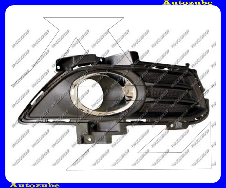 Első lökhárító rács jobb, ködlámpás, krómgyűrűvel (fekete) Első lökhárító rács jobb, ködlámpás, krómgyűrűvel (fekete)