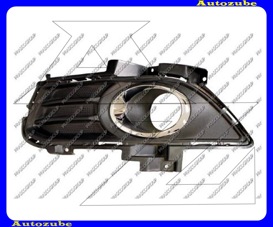 Első lökhárító rács bal, ködlámpás, krómgyűrűvel (fekete) Első lökhárító rács bal, ködlámpás, krómgyűrűvel (fekete)