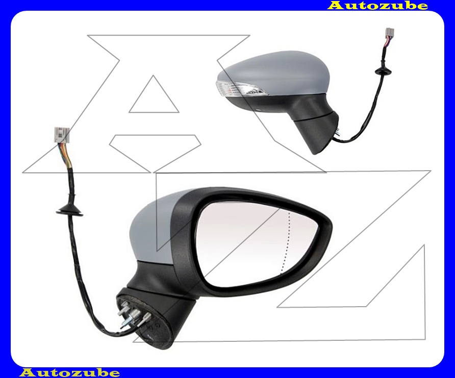 Visszapillantó tükör jobb, elektromosan behajló, fűthető-aszférikus tükörlappal, kilépőfénnyel, fényezhető borítással Visszapillantó tükör jobb, elektromosan behajló, fűthető-aszférikus tükörlappal, kilépőfénnyel, fényezhető borítással