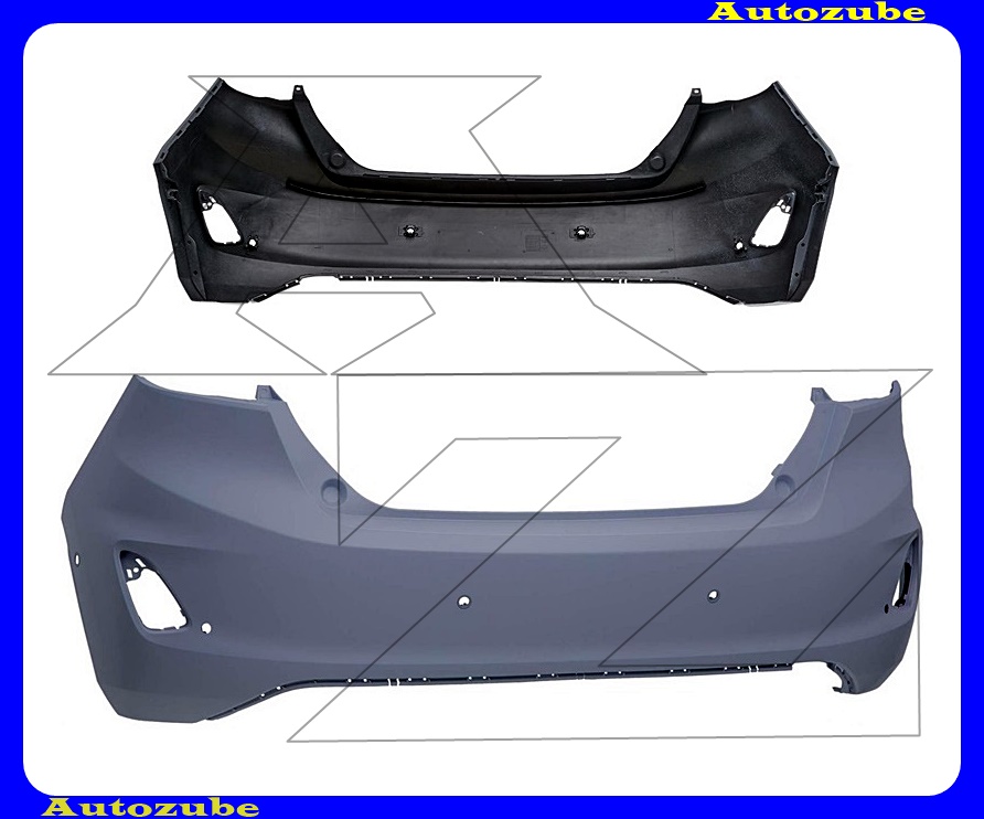 Hátsó lökhárító alapozott, 6 szenzoros Hátsó lökhárító alapozott, 6 szenzoros