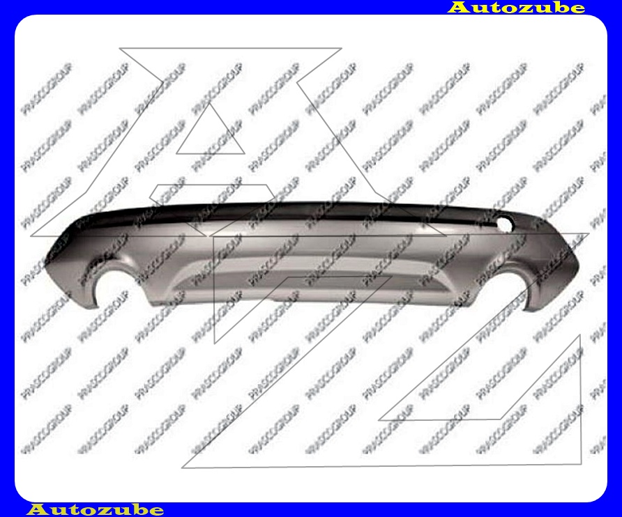 Hátsó lökhárító alatti spoiler, ezüst (2 kipufogós) Hátsó lökhárító alatti spoiler, ezüst (2 kipufogós)