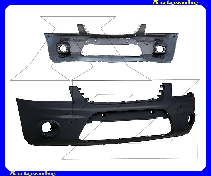 Első lökhárító sötétszürke, ködlámpás Első lökhárító sötétszürke, ködlámpás