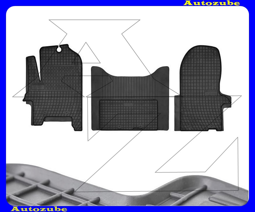 Gumiszőnyeg garnitúra (3db) méretpontos - 3mm vastagságú - 10mm magas peremmel, vanília illattal Gumiszőnyeg garnitúra (3db) méretpontos - 3mm vastagságú - 10mm magas peremmel, vanília illattal