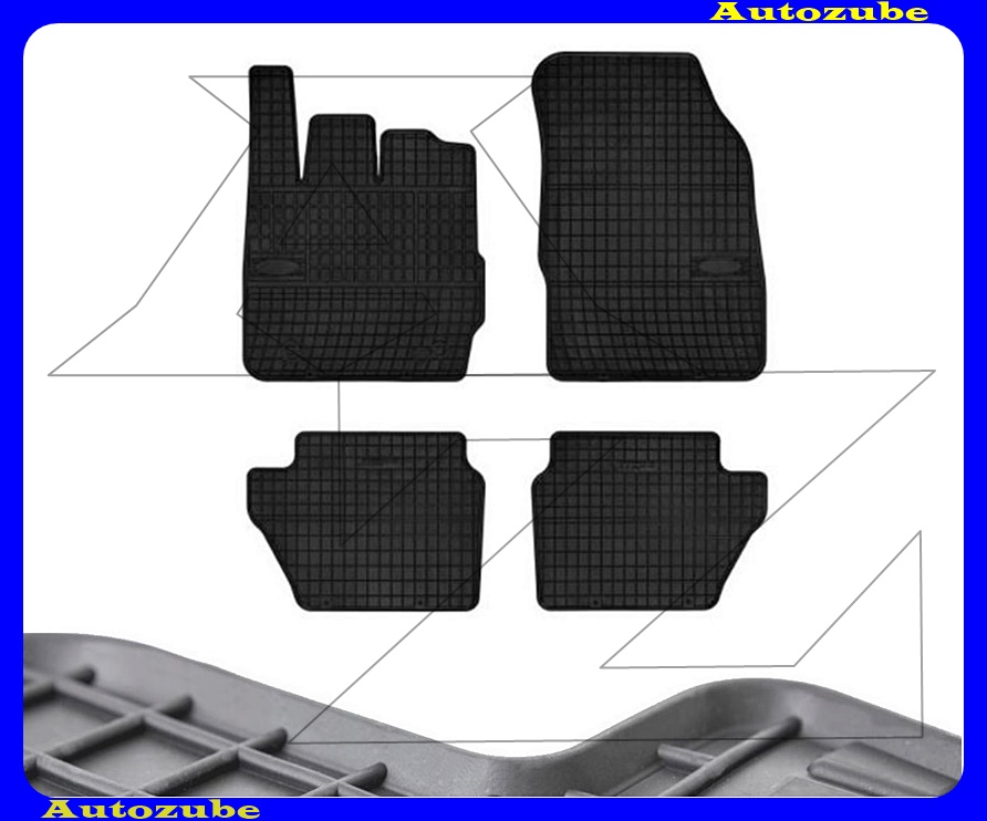 Gumiszőnyeg garnitúra (4db) méretpontos - 3mm vastagságú - 10mm magas peremmel, vanília illattal Gumiszőnyeg garnitúra (4db) méretpontos - 3mm vastagságú - 10mm magas peremmel, vanília illattal