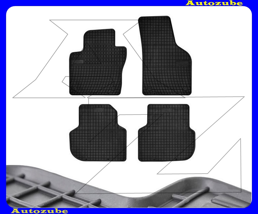 Gumiszőnyeg garnitúra (4db) méretpontos - 3mm vastagságú - 10mm magas peremmel, vanília illattal Gumiszőnyeg garnitúra (4db) méretpontos - 3mm vastagságú - 10mm magas peremmel, vanília illattal