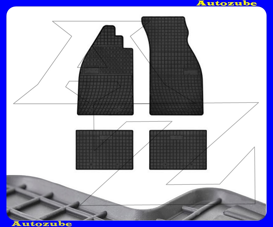 Gumiszőnyeg garnitúra (4db) méretpontos - 3mm vastagságú - 10mm magas peremmel, vanília illattal Gumiszőnyeg garnitúra (4db) méretpontos - 3mm vastagságú - 10mm magas peremmel, vanília illattal