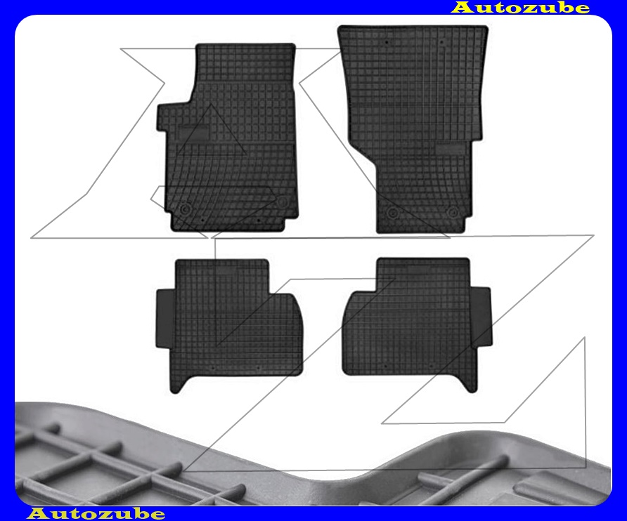 Gumiszőnyeg garnitúra (4db) méretpontos - 3mm vastagságú - 10mm magas peremmel, vanília illattal Gumiszőnyeg garnitúra (4db) méretpontos - 3mm vastagságú - 10mm magas peremmel, vanília illattal