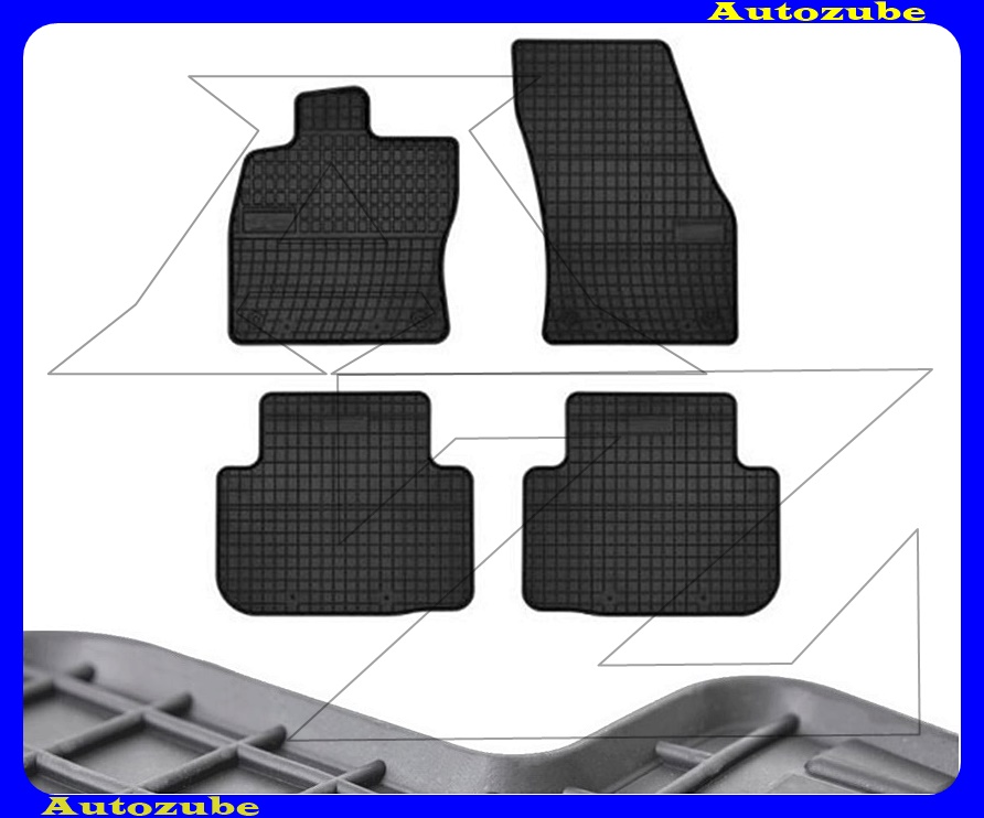 Gumiszőnyeg garnitúra (4db) méretpontos - 3mm vastagságú - 10mm magas peremmel, vanília illattal Gumiszőnyeg garnitúra (4db) méretpontos - 3mm vastagságú - 10mm magas peremmel, vanília illattal