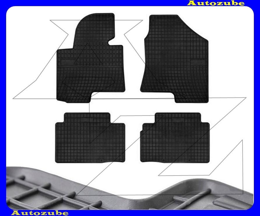 Gumiszőnyeg garnitúra (4db) méretpontos - 3mm vastagságú - 10mm magas peremmel, vanília illattal Gumiszőnyeg garnitúra (4db) méretpontos - 3mm vastagságú - 10mm magas peremmel, vanília illattal
