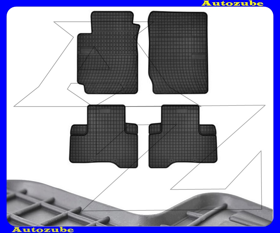 Gumiszőnyeg garnitúra (4db) méretpontos - 3mm vastagságú - 10mm magas peremmel, vanília illattal Gumiszőnyeg garnitúra (4db) méretpontos - 3mm vastagságú - 10mm magas peremmel, vanília illattal