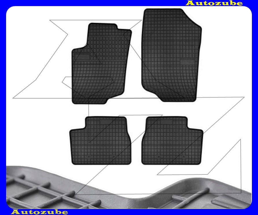 Gumiszőnyeg garnitúra (4db) méretpontos - 3mm vastagságú - 10mm magas peremmel, vanília illattal Gumiszőnyeg garnitúra (4db) méretpontos - 3mm vastagságú - 10mm magas peremmel, vanília illattal