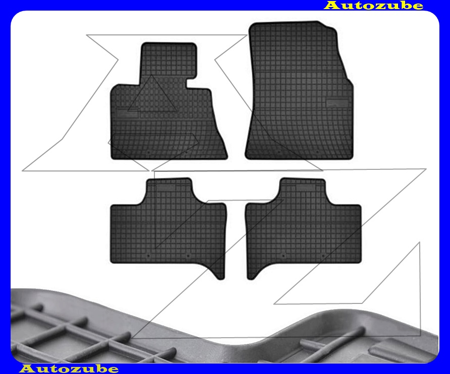 Gumiszőnyeg garnitúra (4db) méretpontos - 3mm vastagságú - 10mm magas peremmel, vanília illattal Gumiszőnyeg garnitúra (4db) méretpontos - 3mm vastagságú - 10mm magas peremmel, vanília illattal