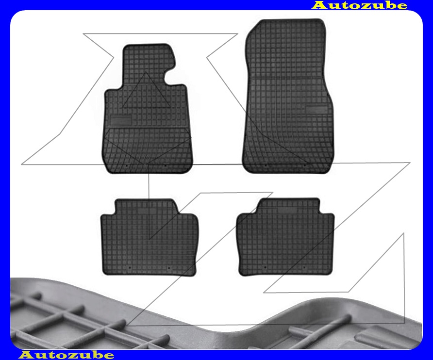 Gumiszőnyeg garnitúra (4db) méretpontos - 3mm vastagságú - 10mm magas peremmel, vanília illattal Gumiszőnyeg garnitúra (4db) méretpontos - 3mm vastagságú - 10mm magas peremmel, vanília illattal