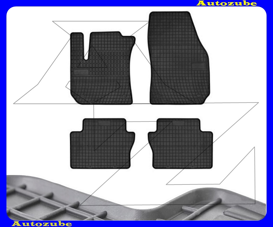 Gumiszőnyeg garnitúra (4db) méretpontos - 3mm vastagságú - 10mm magas peremmel, vanília illattal Gumiszőnyeg garnitúra (4db) méretpontos - 3mm vastagságú - 10mm magas peremmel, vanília illattal
