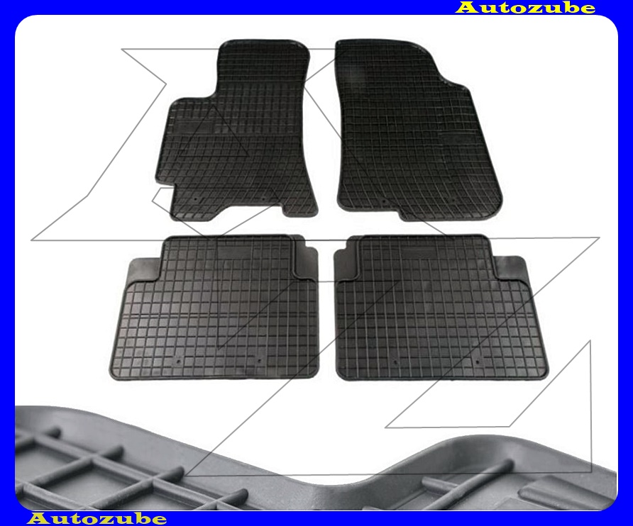 Gumiszőnyeg garnitúra (4db) méretpontos - 3mm vastagságú - 10mm magas peremmel, vanília illattal Gumiszőnyeg garnitúra (4db) méretpontos - 3mm vastagságú - 10mm magas peremmel, vanília illattal