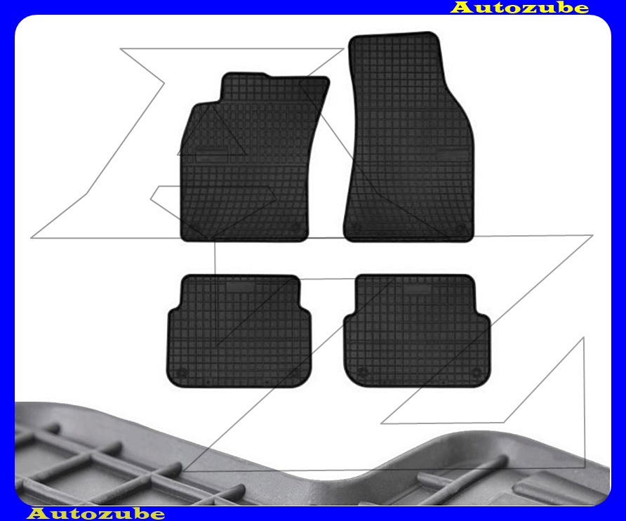 Gumiszőnyeg garnitúra (4db) méretpontos - 3mm vastagságú - 10mm magas peremmel, vanília illattal Gumiszőnyeg garnitúra (4db) méretpontos - 3mm vastagságú - 10mm magas peremmel, vanília illattal