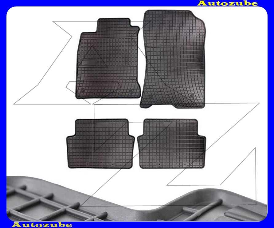 Gumiszőnyeg garnitúra (4db) méretpontos - 3mm vastagságú - 10mm magas peremmel, vanília illattal Gumiszőnyeg garnitúra (4db) méretpontos - 3mm vastagságú - 10mm magas peremmel, vanília illattal