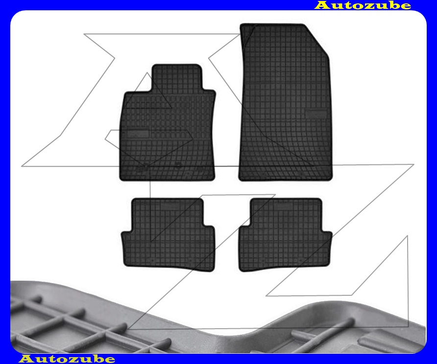 Gumiszőnyeg garnitúra (4db) méretpontos - 3mm vastagságú - 10mm magas peremmel, vanília illattal Gumiszőnyeg garnitúra (4db) méretpontos - 3mm vastagságú - 10mm magas peremmel, vanília illattal