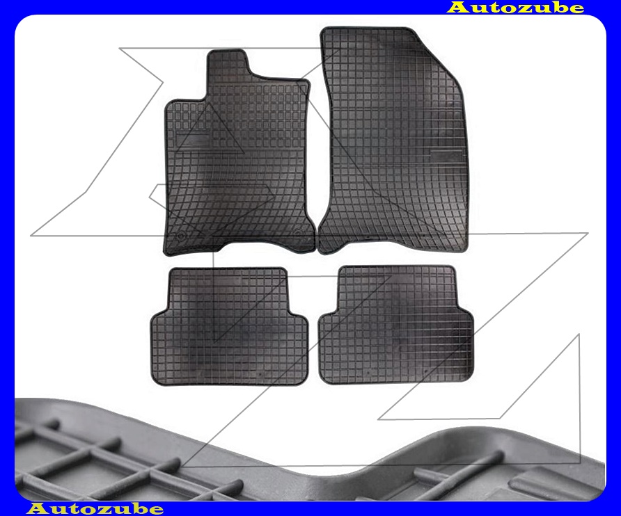 Gumiszőnyeg garnitúra (4db) méretpontos - 3mm vastagságú - 10mm magas peremmel, vanília illattal Gumiszőnyeg garnitúra (4db) méretpontos - 3mm vastagságú - 10mm magas peremmel, vanília illattal