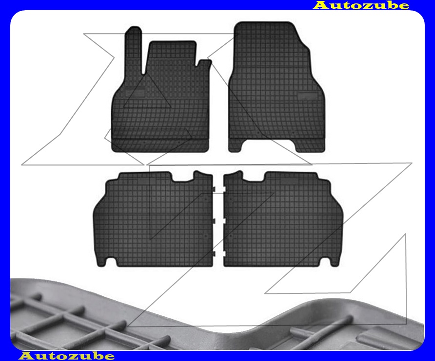 Gumiszőnyeg garnitúra (4db) méretpontos - 3mm vastagságú - 10mm magas peremmel, vanília illattal Gumiszőnyeg garnitúra (4db) méretpontos - 3mm vastagságú - 10mm magas peremmel, vanília illattal