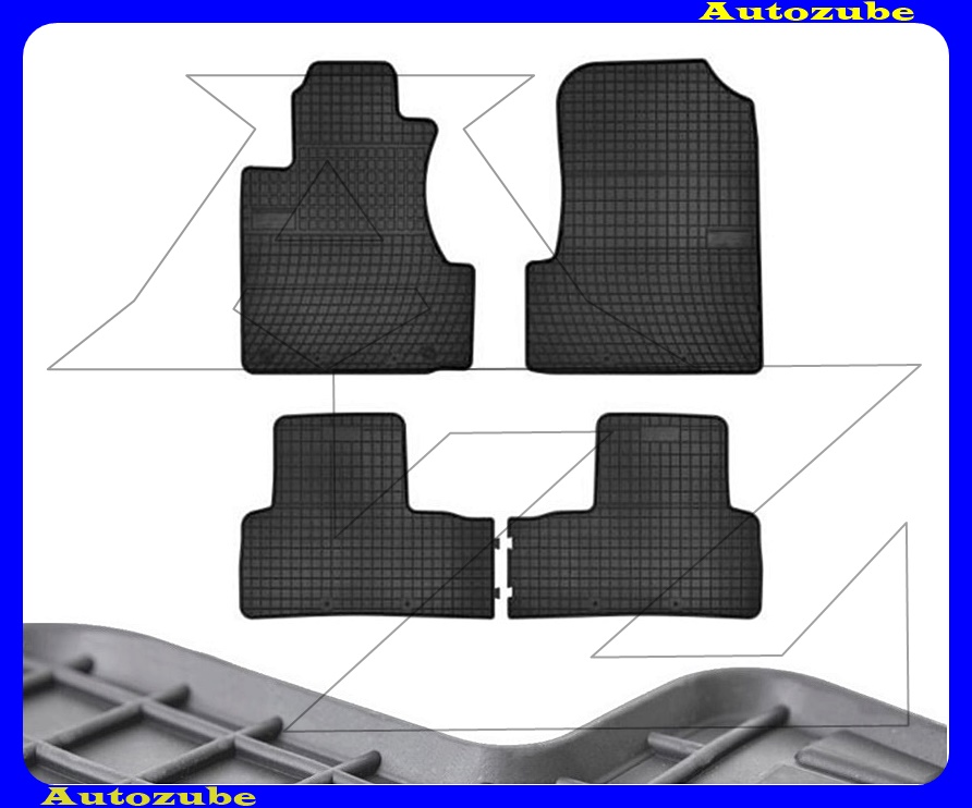 Gumiszőnyeg garnitúra (4db) méretpontos - 3mm vastagságú - 10mm magas peremmel, vanília illattal Gumiszőnyeg garnitúra (4db) méretpontos - 3mm vastagságú - 10mm magas peremmel, vanília illattal