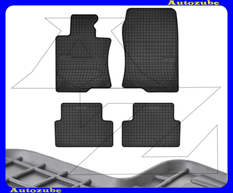 Gumiszőnyeg garnitúra (4db) méretpontos - 3mm vastagságú - 10mm magas peremmel, vanília illattal Gumiszőnyeg garnitúra (4db) méretpontos - 3mm vastagságú - 10mm magas peremmel, vanília illattal