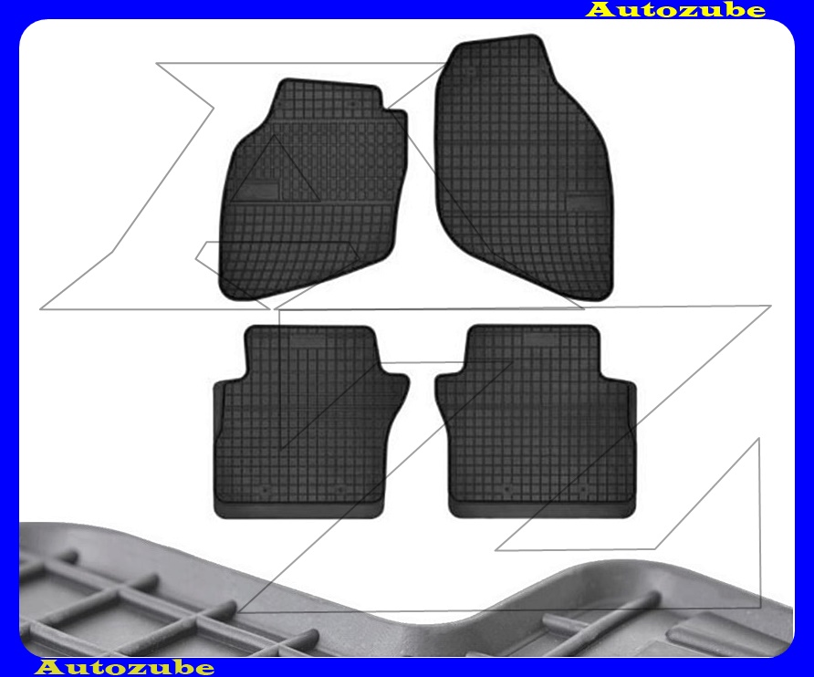 Gumiszőnyeg garnitúra (4db) méretpontos - 3mm vastagságú - 10mm magas peremmel, vanília illattal Gumiszőnyeg garnitúra (4db) méretpontos - 3mm vastagságú - 10mm magas peremmel, vanília illattal