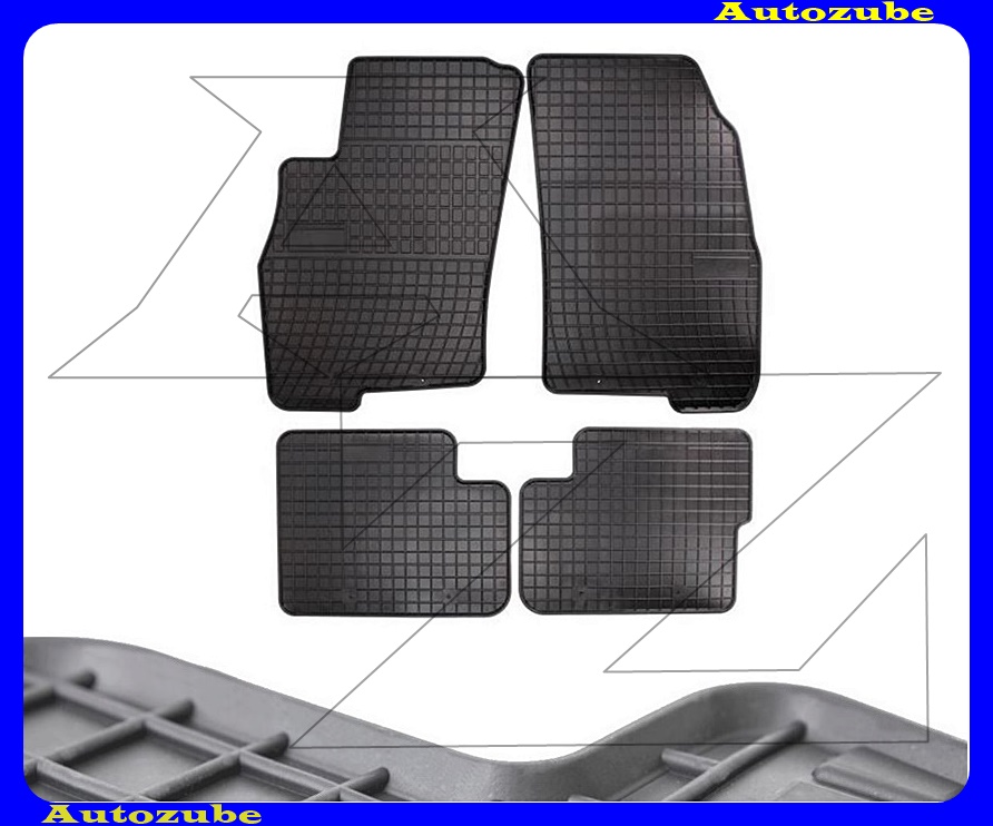 Gumiszőnyeg garnitúra (4db) méretpontos - 3mm vastagságú - 10mm magas peremmel, vanília illattal Gumiszőnyeg garnitúra (4db) méretpontos - 3mm vastagságú - 10mm magas peremmel, vanília illattal