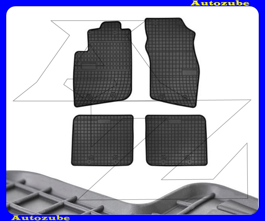 Gumiszőnyeg garnitúra (4db) méretpontos - 3mm vastagságú - 10mm magas peremmel, vanília illattal Gumiszőnyeg garnitúra (4db) méretpontos - 3mm vastagságú - 10mm magas peremmel, vanília illattal
