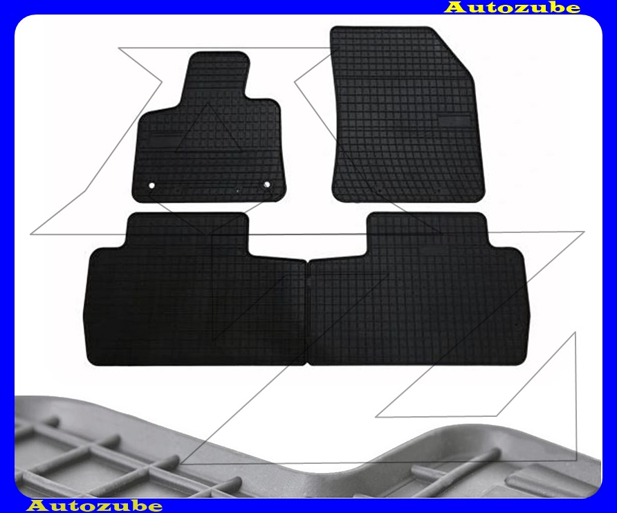 Gumiszőnyeg garnitúra (4db) méretpontos - 3mm vastagságú - 10mm magas peremmel, vanília illattal Gumiszőnyeg garnitúra (4db) méretpontos - 3mm vastagságú - 10mm magas peremmel, vanília illattal