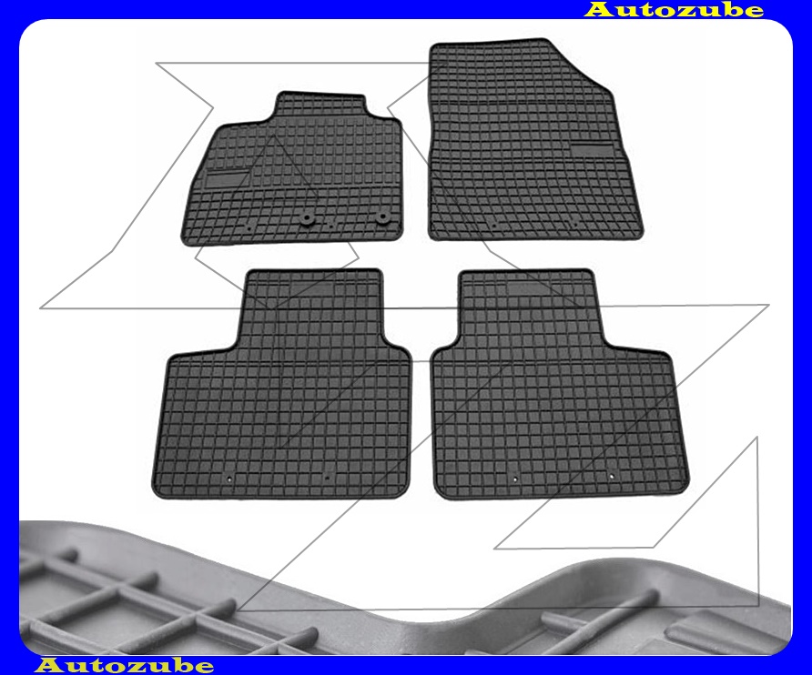 Gumiszőnyeg garnitúra (4db) méretpontos - 3mm vastagságú - 10mm magas peremmel, vanília illattal Gumiszőnyeg garnitúra (4db) méretpontos - 3mm vastagságú - 10mm magas peremmel, vanília illattal