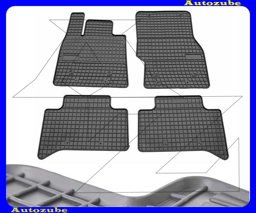 Gumiszőnyeg garnitúra (4db) méretpontos - 3mm vastagságú - 10mm magas peremmel, vanília illattal Gumiszőnyeg garnitúra (4db) méretpontos - 3mm vastagságú - 10mm magas peremmel, vanília illattal