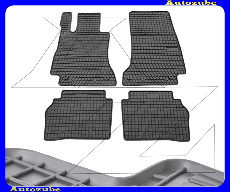 Gumiszőnyeg garnitúra (4db) méretpontos - 3mm vastagságú - 10mm magas peremmel, vanília illattal Gumiszőnyeg garnitúra (4db) méretpontos - 3mm vastagságú - 10mm magas peremmel, vanília illattal