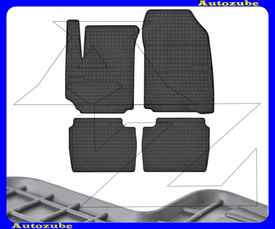 Gumiszőnyeg garnitúra (4db) méretpontos - 3mm vastagságú - 10mm magas peremmel, vanília illattal Gumiszőnyeg garnitúra (4db) méretpontos - 3mm vastagságú - 10mm magas peremmel, vanília illattal
