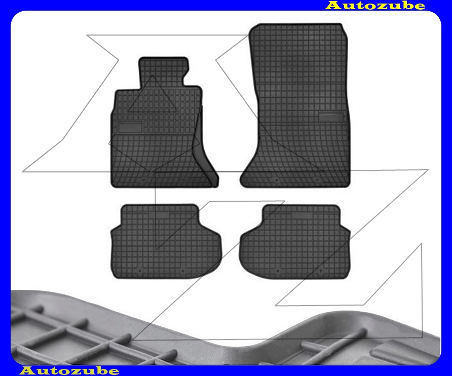 Gumiszőnyeg garnitúra (4db) méretpontos - 3mm vastagságú - 10mm magas peremmel, vanília illattal Gumiszőnyeg garnitúra (4db) méretpontos - 3mm vastagságú - 10mm magas peremmel, vanília illattal