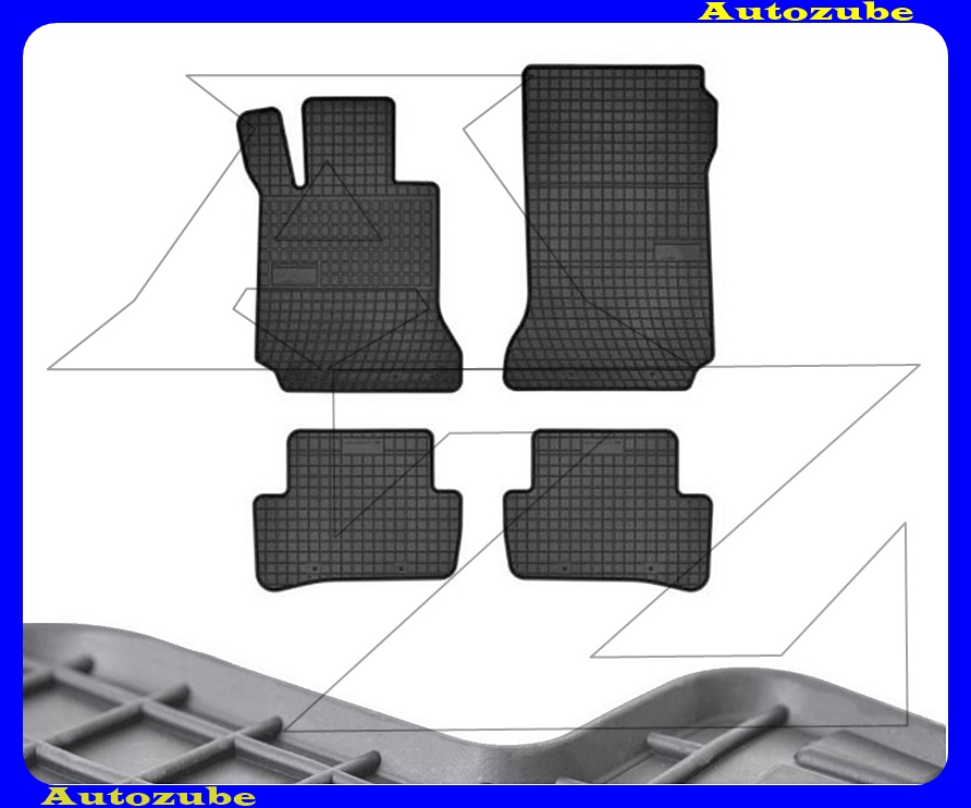 Gumiszőnyeg garnitúra (4db) méretpontos - 3mm vastagságú - 10mm magas peremmel, vanília illattal Gumiszőnyeg garnitúra (4db) méretpontos - 3mm vastagságú - 10mm magas peremmel, vanília illattal