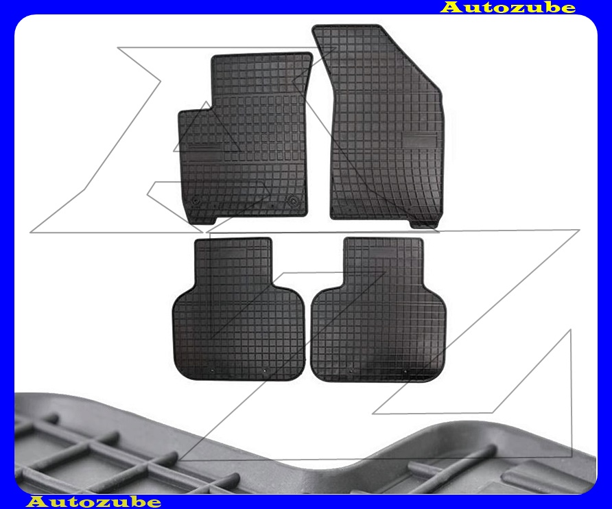 Gumiszőnyeg garnitúra (4db) méretpontos - 3mm vastagságú - 10mm magas peremmel, vanília illattal Gumiszőnyeg garnitúra (4db) méretpontos - 3mm vastagságú - 10mm magas peremmel, vanília illattal