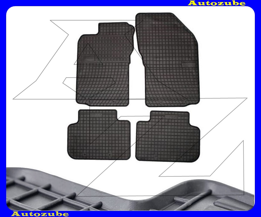 Gumiszőnyeg garnitúra (4db) méretpontos - 3mm vastagságú - 10mm magas peremmel, vanília illattal Gumiszőnyeg garnitúra (4db) méretpontos - 3mm vastagságú - 10mm magas peremmel, vanília illattal