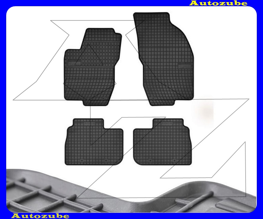 Gumiszőnyeg garnitúra (4db) méretpontos - 3mm vastagságú - 10mm magas peremmel, vanília illattal Gumiszőnyeg garnitúra (4db) méretpontos - 3mm vastagságú - 10mm magas peremmel, vanília illattal