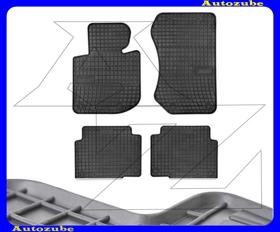 Gumiszőnyeg garnitúra (4db) méretpontos - 3mm vastagságú - 10mm magas peremmel, vanília illattal Gumiszőnyeg garnitúra (4db) méretpontos - 3mm vastagságú - 10mm magas peremmel, vanília illattal