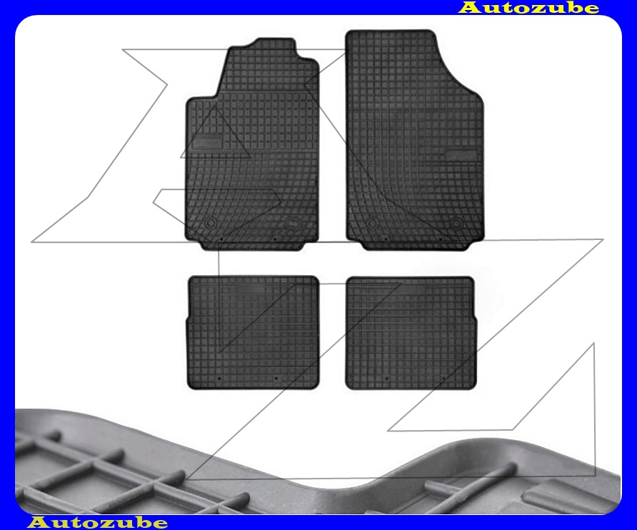Gumiszőnyeg garnitúra (4db) méretpontos - 3mm vastagságú - 10mm magas peremmel, vanília illattal Gumiszőnyeg garnitúra (4db) méretpontos - 3mm vastagságú - 10mm magas peremmel, vanília illattal