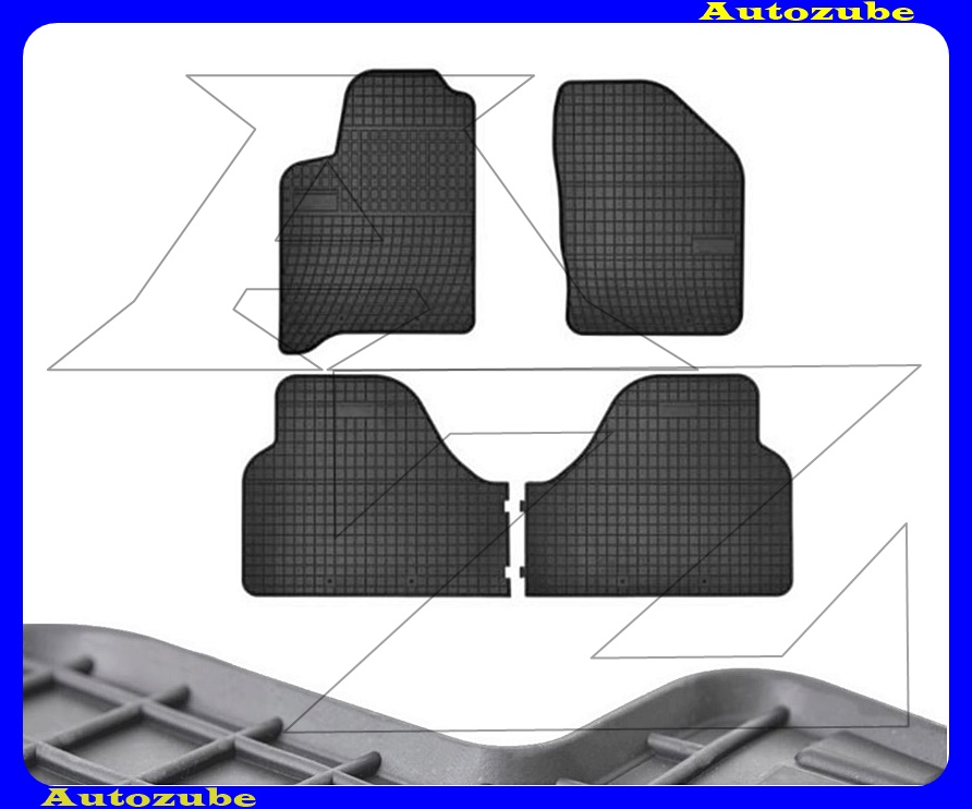 Gumiszőnyeg garnitúra (4db) méretpontos - 3mm vastagságú - 10mm magas peremmel, vanília illattal Gumiszőnyeg garnitúra (4db) méretpontos - 3mm vastagságú - 10mm magas peremmel, vanília illattal